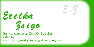 etelka zsigo business card