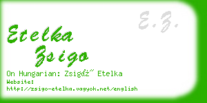 etelka zsigo business card